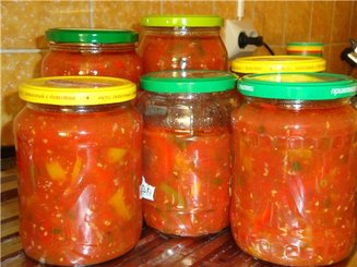 Остро-сладкая закуска из помидор