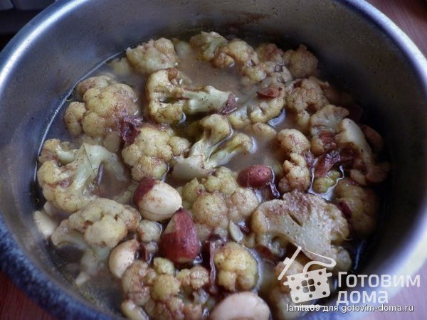 Пряный суп-пюре с цветной капустой и миндалём фото к рецепту 3