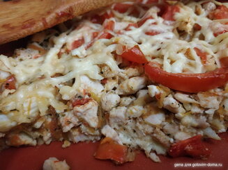 Пирог с индейкой и овощами