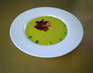 Крем суп из зеленого горошка