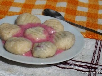 Ленивые вареники с вишней