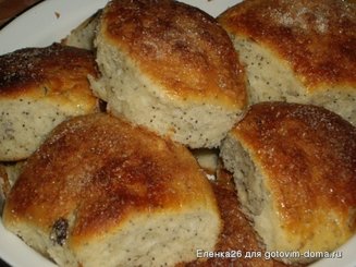Булочки с маком и изюмом