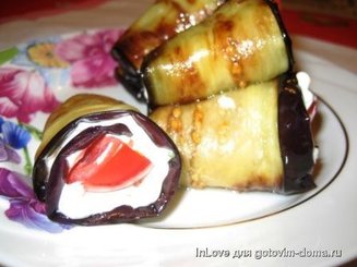 Рулетики из баклажанов