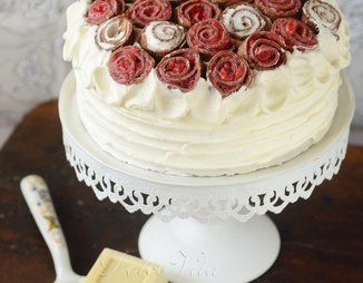 Блинный торт "Букет роз"