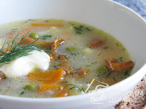 Летний суп с лисичками фото к рецепту 1