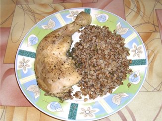 Курица с гречкой в духовке