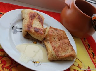 Заварные блины на кефире