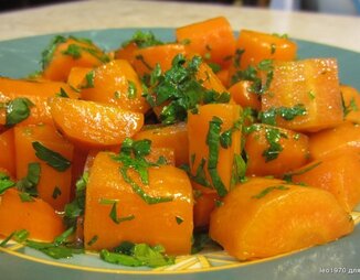 Глазированная морковь с лимоном и зеленью (гарнир)