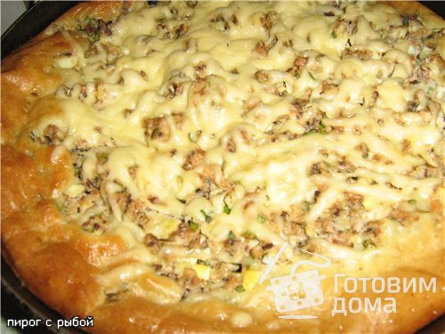 Быстрый пирог из рыбы