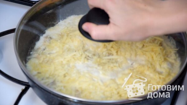 Жульен с Курицей и Грибами на сковороде фото к рецепту 9