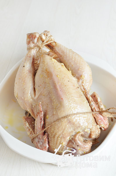 Курица, фаршированная рисом и грибами фото к рецепту 11
