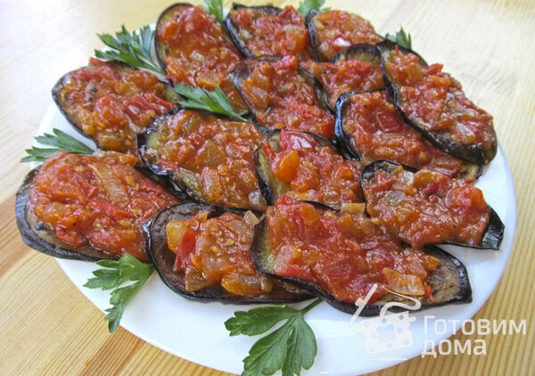 Жареные баклажаны с томатным соусом фото к рецепту 3