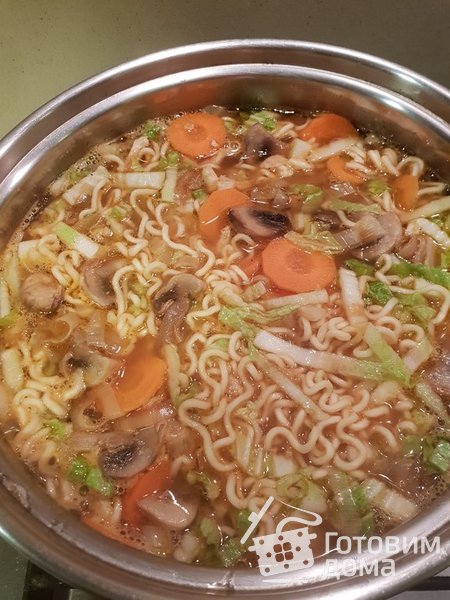 Китайский суп с курицей и грибами фото к рецепту 8