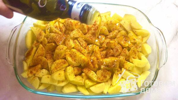Запеченная курица с картофелем айдахо фото к рецепту 7