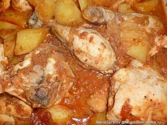 Фрах таген - курица с картофелем по-арабски