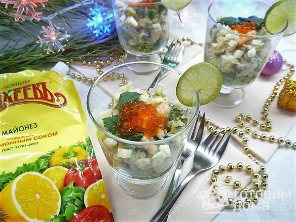 Салат- коктейль с креветками, авокадо и мини- кукурузой фото к рецепту 10