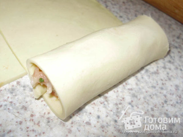 Котлетки в слоёном тесте фото к рецепту 3