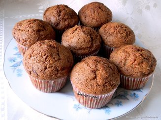 Морковные кексы с имбирем и корицей