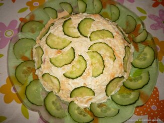 Салат с рисом и семгой
