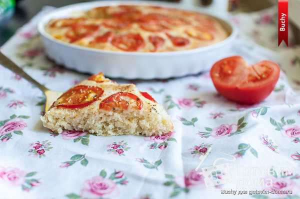 Пирог с томатами и базиликом фото к рецепту 1