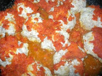Куриные тефтели с ячкой
