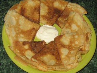 Заварные блины на кефире