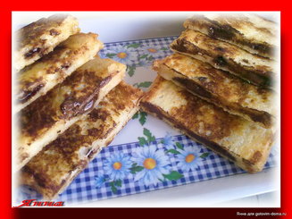 Гренки с шоколадом или с сыром