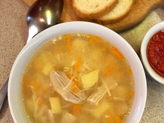 Аришта апур - куриный суп с лапшой