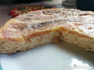 Банановый творожный пудинг