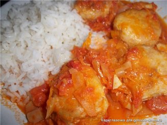 Рыбные тефтельки в томатном соусе (один из вариантов)