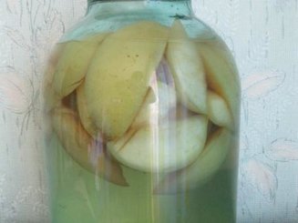 Яблочный компот с ванилью