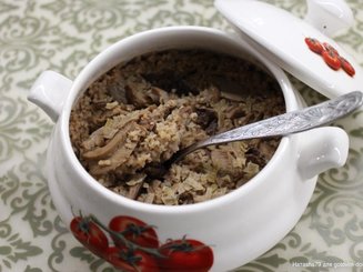 Пшеничная каша с грибами "Вкуснотеево"
