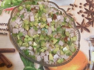 Мясной салат с авокадо