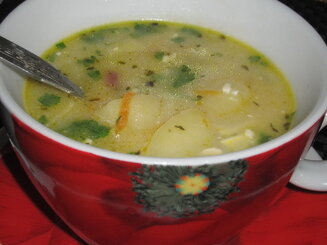Суп с кабачками и сыром