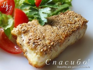Рыба в сырно-кунжутной шубе