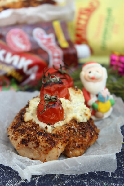 Куриное филе с творожным сыром и помидорами фото к рецепту 4