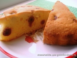 Легкий вишневый пирог