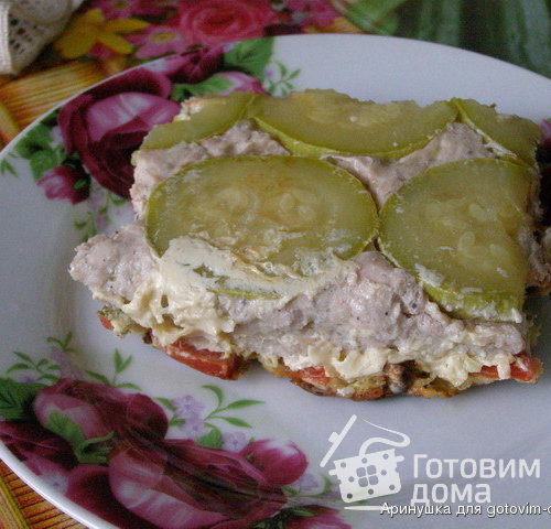 Пирог из кабачков и фарша