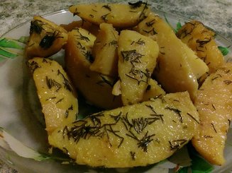 Шепу Бхаджи (картофель с укропом)
