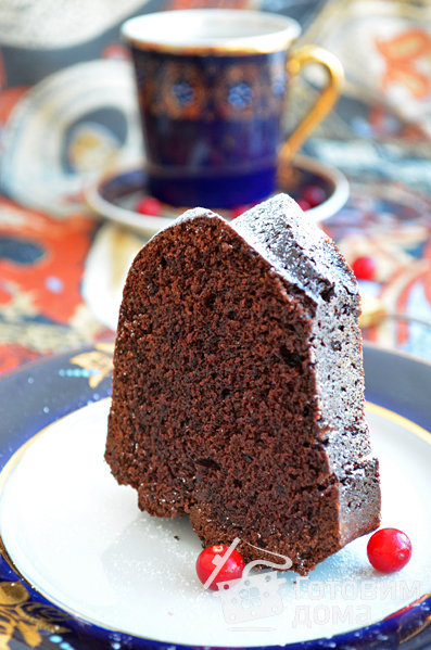 Шоколадный кекс с глинтвейном фото к рецепту 4