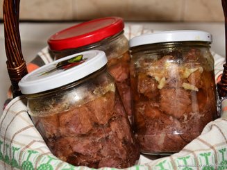 Тушёнка из свинины в скороварке
