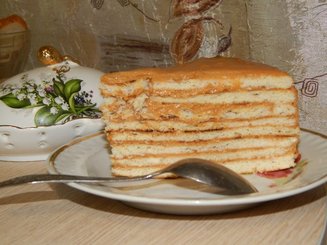Торт на сковороде с заварным кремом
