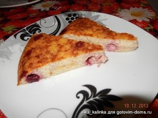 Рисовая запеканка с вишнями