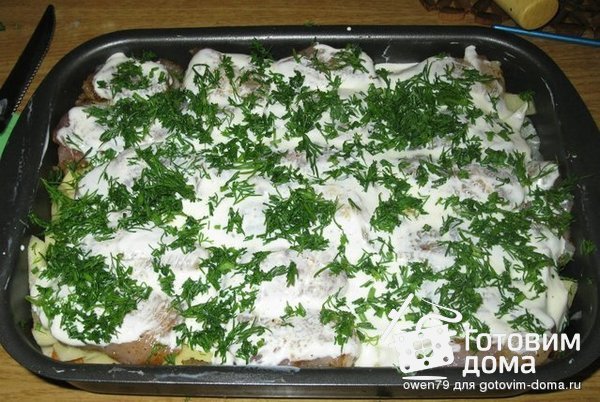 Запеканка из картофеля с куриными рулетиками фото к рецепту 6