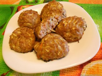 Кабачковые котлеты с фаршем в духовке