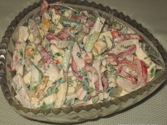 Салат "София" с копченым сыром