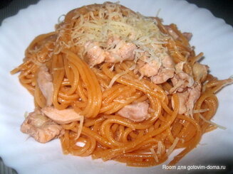 Спагетти с курицей