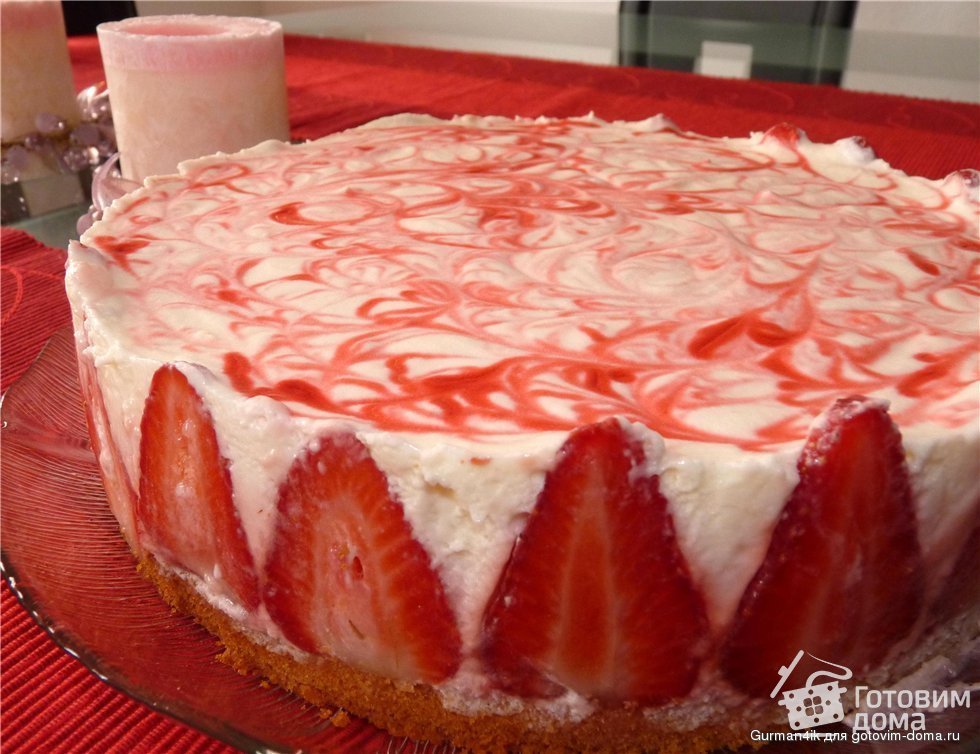 Erdbeer-Sekt-Torte (Клубничный торт с шампанским) - пошаговый рецепт с ...