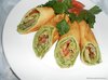 Закусочные блинчики с соусом песто