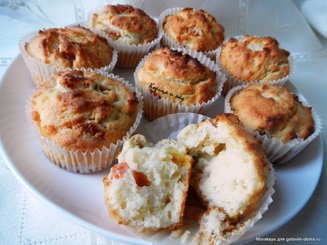 Творожные кексы с курагой